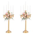 thumbnail image 1 of Nuptio Gold Candelabra for Wedding Decoration 5-Arms Floor Candlestick Holder 21", 1 of 5