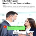 thumbnail image 3 of CUITING Real Time Language Translator Earbuds  Bluetooth 5.3 Denoise Translator Earphones Support 144 Languages with APP in Transparent Case for Smart Phone  White, 3 of 10