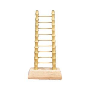 GUOOL Ornement décoratif en laiton Étape par étape Échelle Meilleurs vœux Collection traditionnelle Avec base