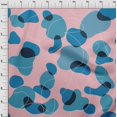 thumbnail image 4 of oneOone Rayon Medium Blue Fabric Abstract Organic Shape Sewing Craft Projects Fabric Prints By Yard 56 Inch Wide, 4 of 4
