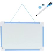 YSTIANN Blue Magnetic Whiteboard - Small Double-Sided Dry Erase Board with Marker, Portable Hanging Memo Board for Kids Drawing, Fridge & Locker (12"x9", Lightweight & Durable) WJ85-4199