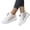 White, variant on YOUYEDIAN Womens Flat Shoes Dressy Slip on Non Slip Loafers Spring Summer Office Walking Shoes Comfortable Closed Toe Orthopedic Shoes (White)