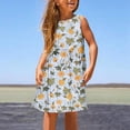 thumbnail image 2 of Xuewenshw Robe Décontractée Sans Manches à Col Rond Imprimée Mignonne de Printemps et d'Été pour Filles (4) Ensemble de Ballet pour Tout-Petites, 2 of 5