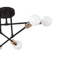 thumbnail image 4 of Modern Ceiling Light Matte Black room lights office cool Finish Retro Look 6-Light Black+Gold, 4 of 9