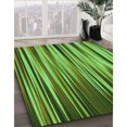 thumbnail image 3 of Ahgly Company Tapis d'Intérieur Lavables à la Machine, Carrés, Transitionnels, Verts, Tapis de Zone, 4 Pieds Carré, 3 of 7