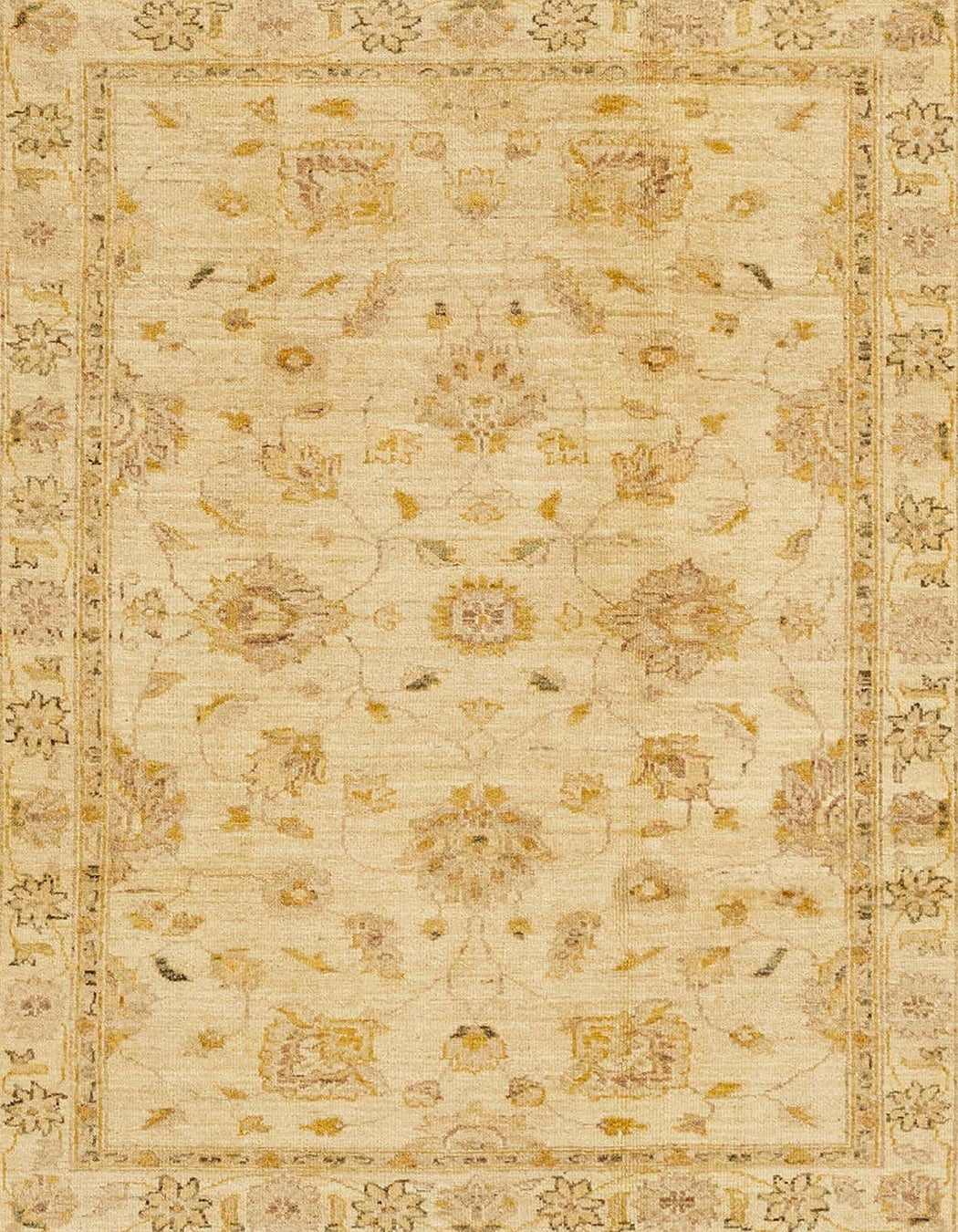 Ahgly Company Indoor Rectangle Abstract Yellow Abstract Area Rugs, 7' x 10'