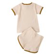 thumbnail image 3 of SUNSIOM Ensemble 2 Pcs pour Filles Manches Courtes Hauts à Blocs de Couleur + Shorts, 3 of 10