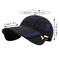 thumbnail image 3 of Men Hat Sunshade Baseball Cap Retractable Brim Hat Summer Sunscreen Breathable Cap Cycling Sun Hat, 3 of 4