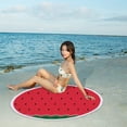 thumbnail image 1 of Jusqu'à 65% de Réduction Serviette de Plage Ronde SMihono Grande Serviette de Plage en Microfibre Épaisse avec Franges Tapis de Yoga Pique-Nique Polyvalent Résistant au Sable, 1 of 6