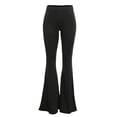 thumbnail image 4 of LSLJS Women's Boho Hippie High Waist Wide Leg Long Flared Bell Bottom Pants, 4 of 6