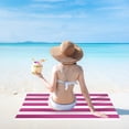 thumbnail image 4 of Purple Microfiber Beach Towel Purple Stripe Large Size 80X160Cm #0ROR0, 4 of 8