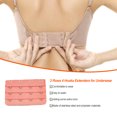 thumbnail image 4 of Maoww Extension Strap Bra Extenders Buckle 4 Hook Breathable Practical Accessories Adjustable Replacement 3 Rows Underwear peach pink, 4 of 5