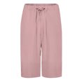 thumbnail image 3 of AherBiu Womens Shorts Casual High Waisted Drawstring Relaxed Fitted Short Summer Knee Length Shorts, 3 of 4