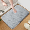 thumbnail image 3 of LSLJS Bath Mat Thickened Slow Antimissile Memory Foam Coral Fleece Absorbent Floor Mat Kitchen Mat Bathroom Non-slip Mat 40x60cm, 3 of 6