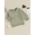 thumbnail image 3 of Honganda Chandail d'Automne pour Tout-Petit Garçon, Broderie de Lettres, Manches Longues, Col Rond, Coupe Ample, 3 of 8