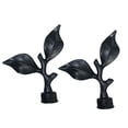thumbnail image 2 of RXIRUCGD Home Decor 1pcs Curtain Rod Finials Leaf Shaped Curtain Rod End Drapery Rail Pole Head Cap, 2 of 2