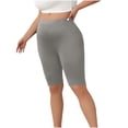 thumbnail image 2 of Women Plus Size Biker Shorts Gym Workout Running Yoga Athletic Shorts, 2 of 6
