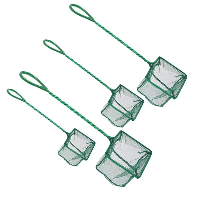 CHUANK 4 Pcs Filet Filet de Pêche Gadgets de Pêche Petit Filet Filet en Maille Filet avec Poignée