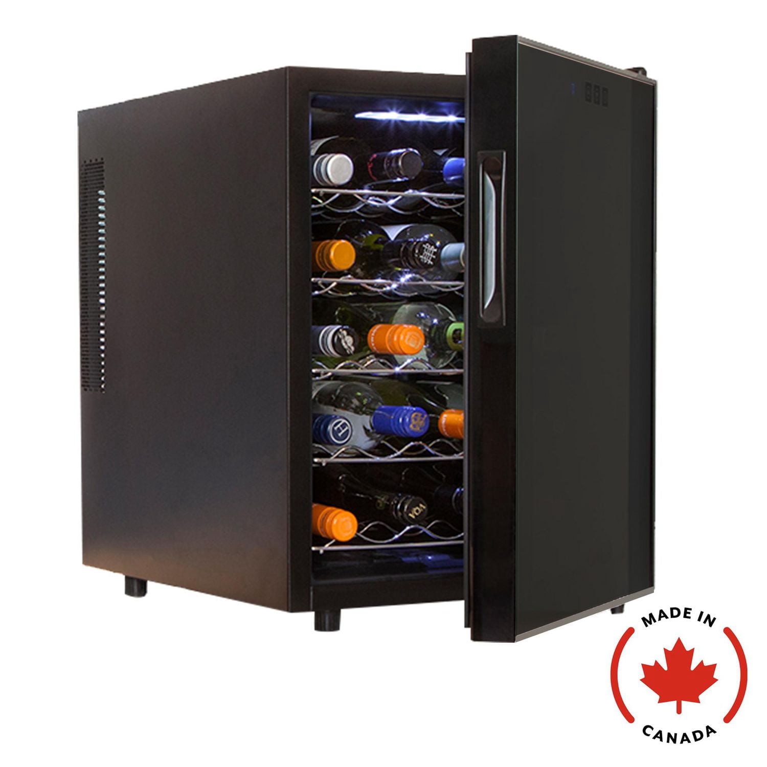 Koolatron 20 Bottle Thermoelectric Wine Cooler, Freestanding Wine Fridge with Digital Controls