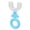 bleu, variante sur Aofa Brosse à Dents pour Bébé de Qualité Alimentaire, Poils Super Souples, Silicone, Brosse à Dents Portative pour Bébé de Type U pour Tout-Petit pour la Maison