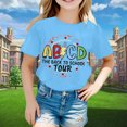 thumbnail image 2 of AWZXDE Hauts pour Filles Enfants Rentrée des Classes T-Shirt Graphique à Manches Courtes Col Rond Lumineux Confortable pour Garçons et Filles, 2 of 4