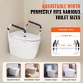 thumbnail image 2 of KFFKFF Bathroom Safety Bar, Supports up to 300LBS, Toilet Seat Structure, Customizable Width to Suit Various Toilets, Simple Set-Up, Toilet Grip Rails with Cushioned Armrests, 2 of 9