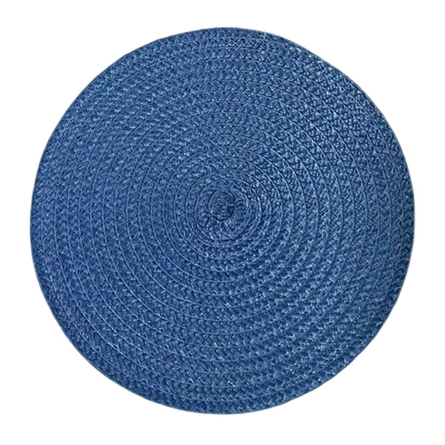 Round Woven Table Mat, Heat-Resistant and Waterproof Cotton Yarn Dining Place Mat, Oil-Proof Coffee Table Pad, Stylish 32cm Decorative Table Protection