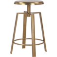 thumbnail image 2 of Meridian Furniture Lang Gold Iron Adjustable Counter and Bar Stool, 2 of 15