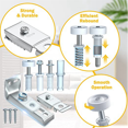 thumbnail image 2 of Bifold Door Hardware Kit, 4 Pack Repair Replacement Parts for Bi-Fold Door Sliding Door Closet Door, 2 of 6