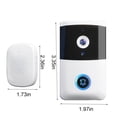 thumbnail image 3 of Bdday Sonnette Intelligente Télécommande Sans Fil Sonnette Vidéo Sonnette Visuelle Intelligente Maison Vision Nocturne HD Sécurité Wifi Porte Sonnette, 3 of 9