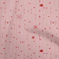 thumbnail image 1 of oneOone Tissu en Coton Rouge Cambrique à Rayures Tissu pour Robe Tissu Imprimé au Mètre 42 Pouces de Large, 1 of 4