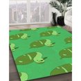 thumbnail image 3 of Ahgly Tapis Rectangulaire Lavable en Machine Intérieur Transitionnel Vert Néon, 2 Pieds x 5 Pieds, 3 of 7