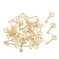thumbnail image 3 of Key Charms Keys Bulk Metal Key Pendants Vintage Style Key Set Charms for Jewelry Gold 100pcs, 3 of 9