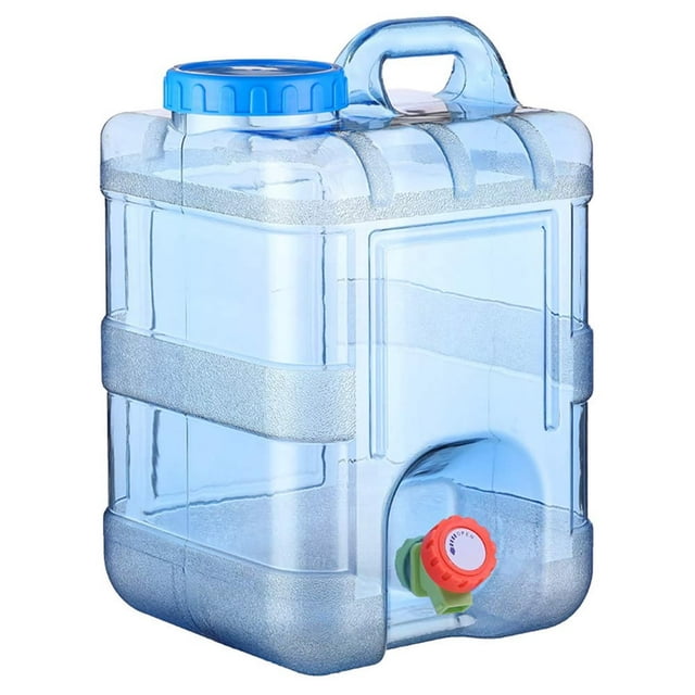 HLONK 5-22L Water Container with Faucet Portable Plastic Bucket with Faucet Easy to Clean BPA Free Drinking Water Holder Suitable for Outdoor Camping Party RV School Hospital Emer