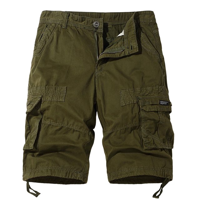 Gibobby Shorts de Pêche et de Randonnée pour Hommes, Décontractés, Taille Extensible, Légers, Résistants à l'Eau, Séchage Rapide (Vert, M)