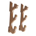 thumbnail image 4 of bedienty Wall Mounted Display Stand Bamboo Compact for Tanto Flute Fishing Rods 3 Tier, 4 of 4