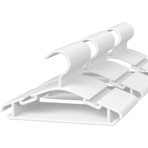 D-buy Lot de 20 Cintres pour Bébé Cintres pour Enfants Cintres pour Vêtements de Bébé Cintres en Plastique pour Nourrissons et Tout-Petits Cintres pour Enfants Cintres pour Tout-Petits Petits Cintres (Blanc)