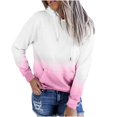 thumbnail image 1 of Penkiiy Sweat à Capuche pour Femmes Mode Décontractée Patchwork Rose Y2K, 1 of 4