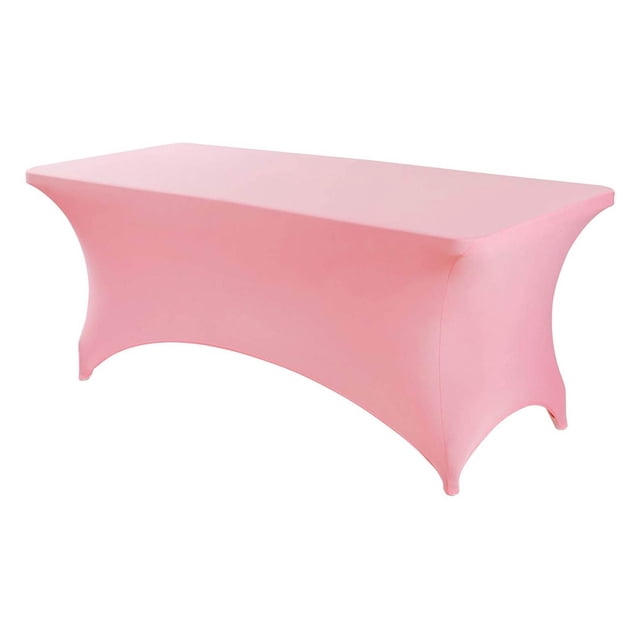 Stretchable Polyester Rectangle Table Cover for Outdoor Events – Elastic Fitted Design for Parties Weddings Banquets and Gatherings – Table Protector