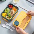 thumbnail image 1 of LSLJS Boîte à Lunch à 4 Compartiments dans une Grande Boîte à Lunch Étanche Boîte à Lunch Adaptée pour Sortir Manger Travail École Boîte à Lunch en Plastique pour Micro-Ondes Scellée, 1 of 7