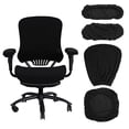 thumbnail image 2 of Maoww Housse Extensible pour Chaise de Bureau Chaise d'Étude Chaise de Jeu Fauteuil Noir, 2 of 9