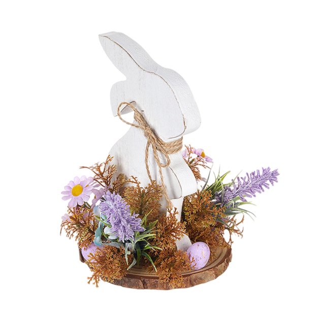 Binwennn Easter Bunny Decoration Wooden Table Centerpiece Rabbit Easter Tabletop Spring Decoration Farmhouse Easter Decorations For Home Kitchen Dining Room Dated Christmas Ornament Son Christmas