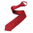 thumbnail image 2 of Cravate Rétro Étroite pour Hommes et Garçons avec Polyester Cravate Fine Cravate Pratique pour Mariage Fête Boîte de Nuit Mariée Robe de Fête Rouge Vin, 2 of 8