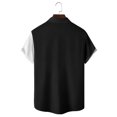 thumbnail image 4 of Xdzjlr Polo pour Hommes Chemise Décontractée Musique Patchwork Manches Courtes Bouton Col Rabattu Blouse Tendance m, 4 of 4