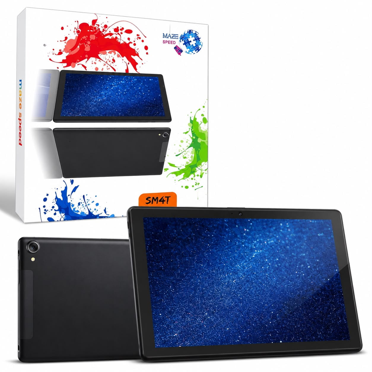 Maze Speed Tablet 10.1" Inch 4G LTE 2024 Android Tablet | 2GHz Quad Core, 5MP Back / 2MP Front Camera | 32GB ROM (Up to 128GB), 3GB RAM, 5000mAh Battery | Android 13