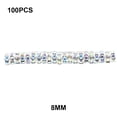thumbnail image 4 of 100 Pieces Rhinestone Rondelles with Big Holes Charm Spacer Beads Jewelry Crystal Multi-colors Loose Bead for DIY Necklace White AB, 4 of 8