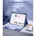 thumbnail image 4 of Funbiz Compatible with Apple iPad A16 11th 10th Generation Case with Keyboard 7 Color Backlight Detachable Wireless Keyboard Case Cover with Touchpad for iPad 11th Gen 11 inch & 10th Gen 10.9 inch, 4 of 8