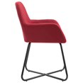 thumbnail image 2 of vidaXL Dining Chairs 4 pcs Wine Red Fabric, 2 of 5