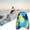 Multicolour, variant on Fasiaou Kids Inflatable Surf Body Board with Handles and New Push-Button Valve, Lightweight Swimming Floating Surfboard Aid Mat Learn to Swim, Beach Safety Theme Surfing