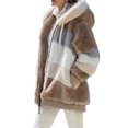 thumbnail image 2 of Innerwin Veste à Manches Longues pour Femmes Manteau d'Hiver Chaud Patchwork avec Poches Extérieur Kaki 4TG, 2 of 4